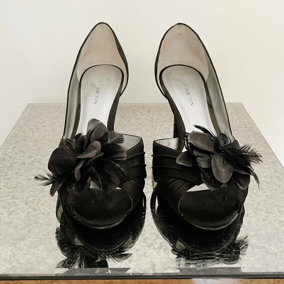 EUC Vianni Collection satin open toe d’orsay kitten heels, size 8 - Picture 3 of 6